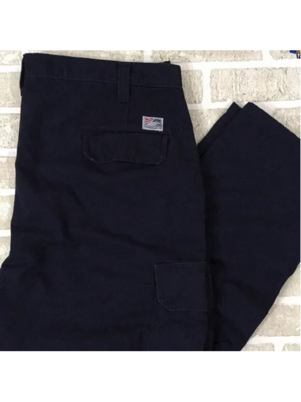 Tyndale Mens FR Cargo Work Pants 42x30 Navy Blue Flame Resistant CAT 2 NFPA 2112